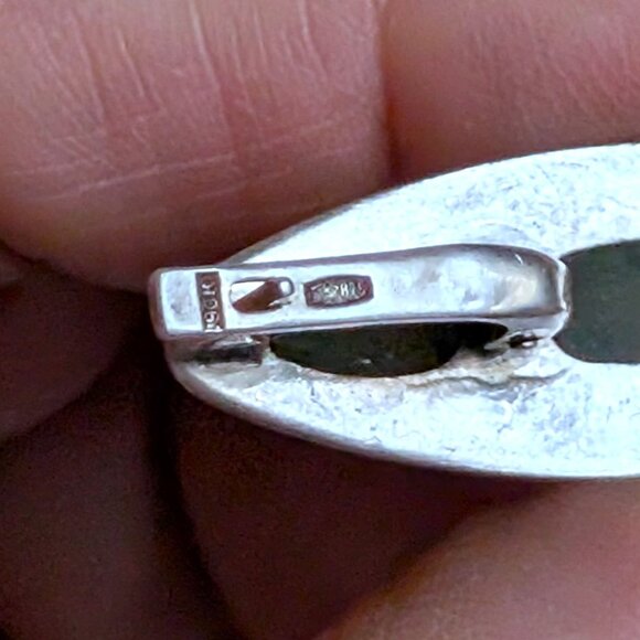 Gorgeous Antique Vintage LARGE Russian Russia Soviet USSR solid Silver 875 bezel - Picture 10 of 11